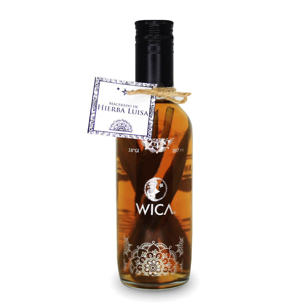 botella de macerado de hierba luisa de 187 ml