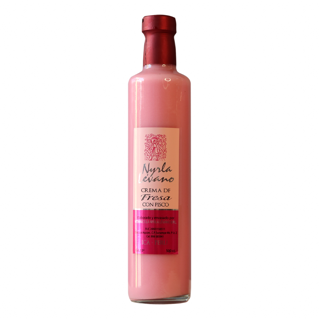 Botella de Crema de Pisco de Fresa de 500 ml
