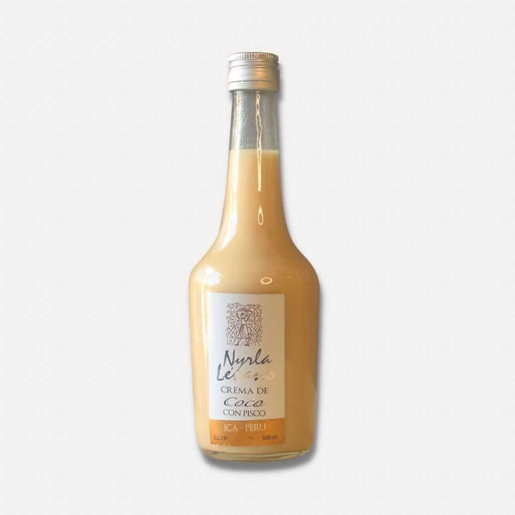 botella de crema de pisco de coco 500 ml