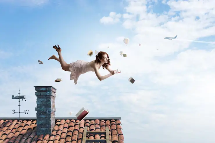 Una persona soñando volar